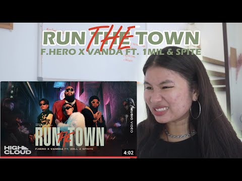 F.HERO x VannDa Ft. 1MILL & SPRITE - RUN THE TOWN [Official MV] | REACTION