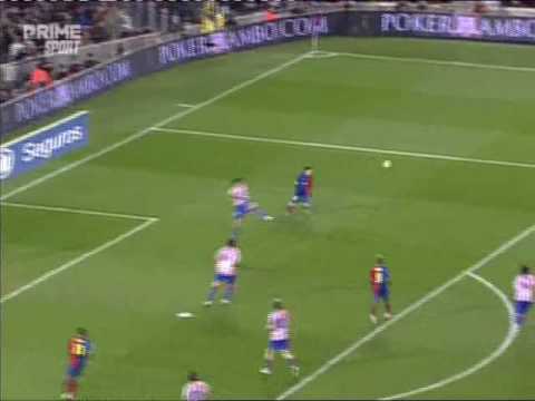Liga 2009 : J22 : Barcelone - Gijon : 3-1