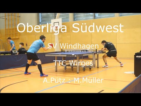 Oberliga Südwest | SV Windhagen : TTC Wirges | A.Pütz : M.Müller