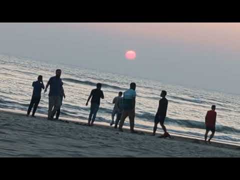 Sunset in Sea beach. Wave in Sea Beach. Cox'sbazar, Bangladesh. 
