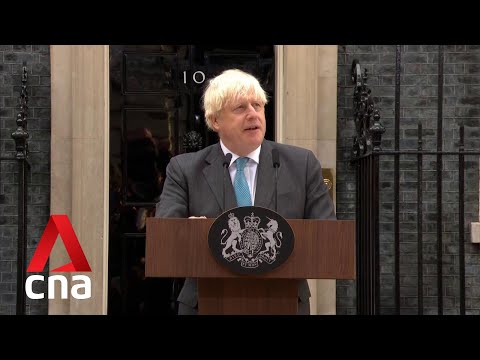 Boris Johnson delivers his final speech as British PM