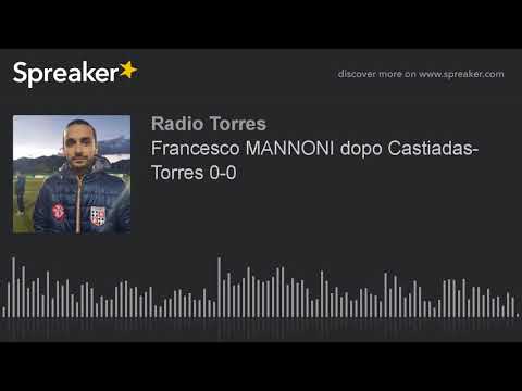Francesco MANNONI dopo Castiadas- Torres 0-0