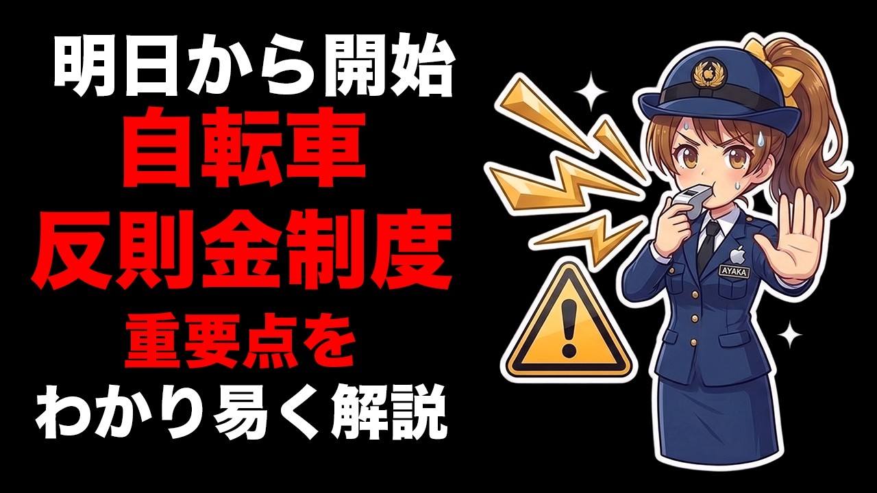 明日からスタート！自転車反則金制度！どこを走ればいい？歩道はOKなの？重要な点をわかり易く解説！