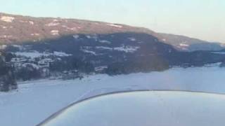 preview picture of video '285. 20.02.2011, Take off from ice, Fagernes, Strandefjorden'