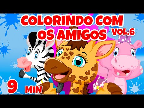 Colorindo com os Amigos Vol. 6 - Giramille 9 min | Desenho Animado Musical