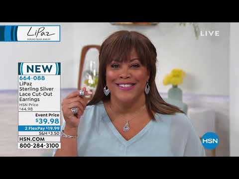 LiPaz Sterling Silver Hammered Lace CutOut Earrings