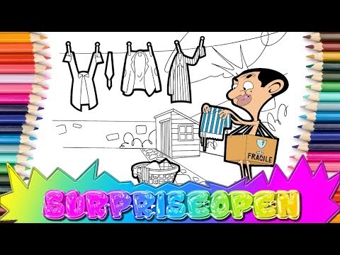 MR BEAN Coloring page☆Fun Coloring Video For Kids #surpriseopen
