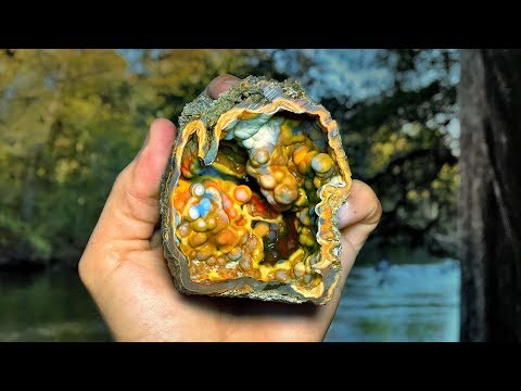 We Found Agate Geodes Inside Fossil Coral and Cut Them...