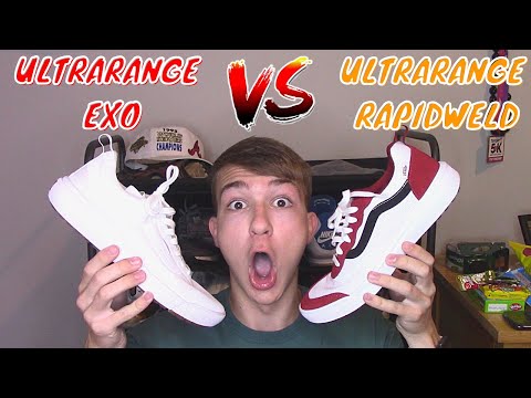 Part of a video titled VANS ULTRARANGE EXO VS. VANS ULTRARANGE RAPIDWELD!