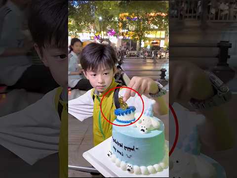 Why did the boy remove the number eight from the cake 🙄