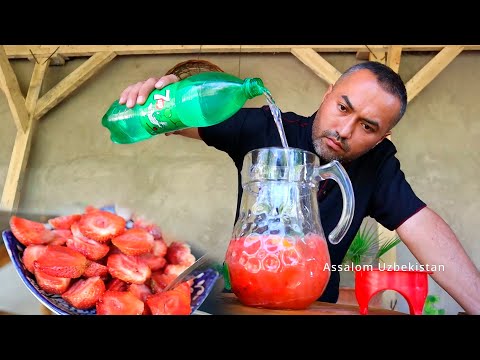 MOJITO with strawberries. Very tasty and fast fresh | YasharBek