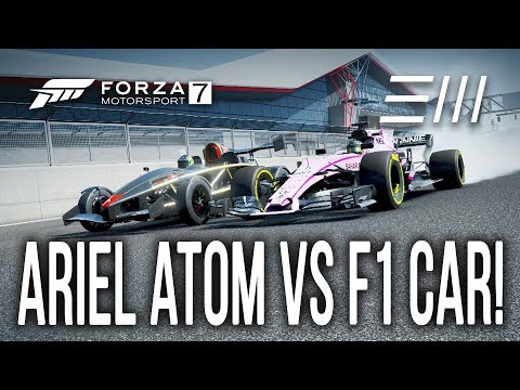 Forza 7 - MAXED OUT ARIEL ATOM V8 vs 2018 "F1" FORMULA 1!