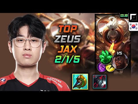 Jax Top Build Zeus Divine Sunderer Grasp of the Undying - LOL KR GrandMaster Patch 13.15