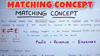 Matching Concept EXPLAINED - By Saheb Academy