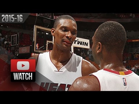 Dwyane Wade & Chris Bosh Full Highlights vs Kings (2015.11.19) - 47 Pts Total
