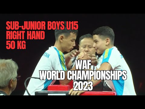 2023 WAF 50 KG RIGHT HAND SUB-JUNIOR BOYS U15 ALL MATCHES