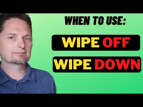 PHRASAL VERBS/WIPE OFF VS WIPE DOWN/EXAMPLES OF WIPE OFF/AMERICAN ENGLISH/AMERICAN PRONUNCIATION