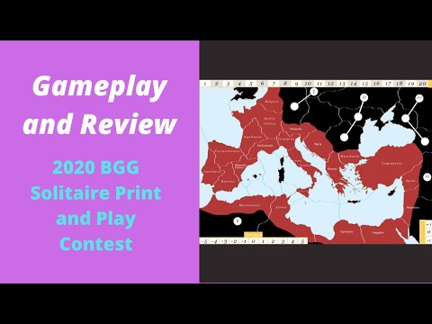 Delenda Roma first edition - Gameplay and Review - BGG Solo PnP Game Design Contest 2020