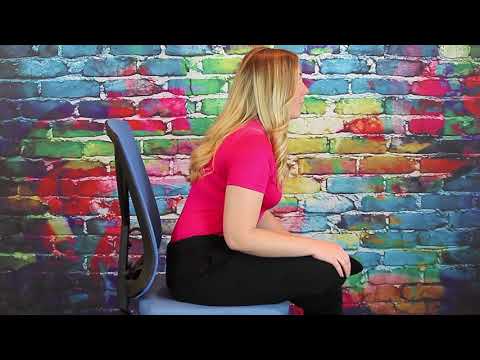 Chiropractor Anthony Davis in Ames IA Demonstrates a Seated Piriformis Stretch at Elev8 Chiropractic