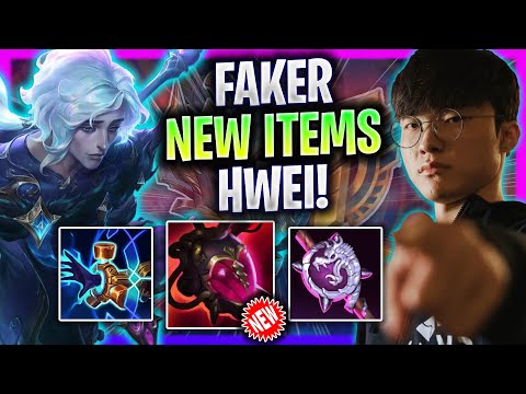 FAKER TRYING NEW ITEMS WITH HWEI! - T1 Faker Plays Hwei Mid vs Irelia! | Season 2024