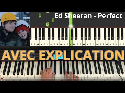 "Perfect" - Ed Sheeran - comment jouer au piano, Synthesia, piano tutoriel, facile