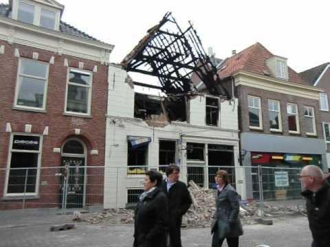 Meppel : Brand ( 4 mei 2012 ) in Kruisstraat  ( Top1Toys ) verwoest oudste pand in Meppel