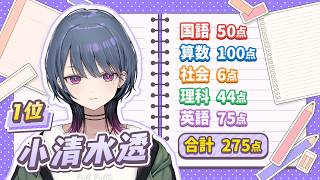 【 雑談 】学力テスト算数100点社会6点１位の回答用紙を見る会【小清水 透 / にじさんじ】