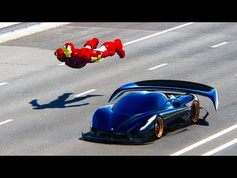 SSC Tuatara GTR Concept vs Iron Man Mark 46 - Drag Race 20 KM