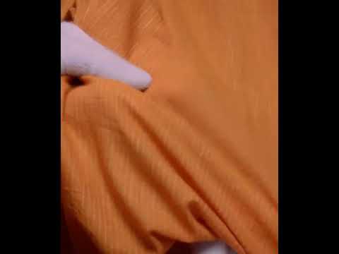 Yellow Base White Stripe Pure Cotton 65 GSM Handwoven Fabric — video