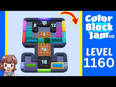 Color Block Jam Level 1160 Solution Walkthrough