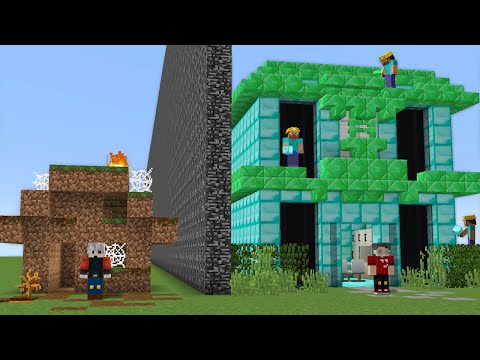 1$ FAKİR EV VS 1000$ ZENGİN EV - Minecraft