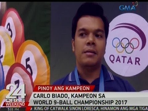 24 Oras: Carlo Biado, kampeon sa World 9-Ball Championship 2017