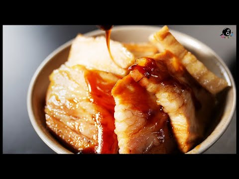 ”豚肉と醤油と砂糖だけ”で超簡単に出来る『十勝帯広豚丼』の作り方!肉を茹でて絡めるだけです。シンプルなのに破壊的に美味しい!|ぶた丼|北海道|悟り