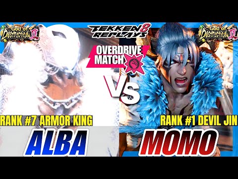 Tekken 8 - Falcon Alba (Armor King) vs Momo (Devil Jin) - High Level Ranked Match Replay