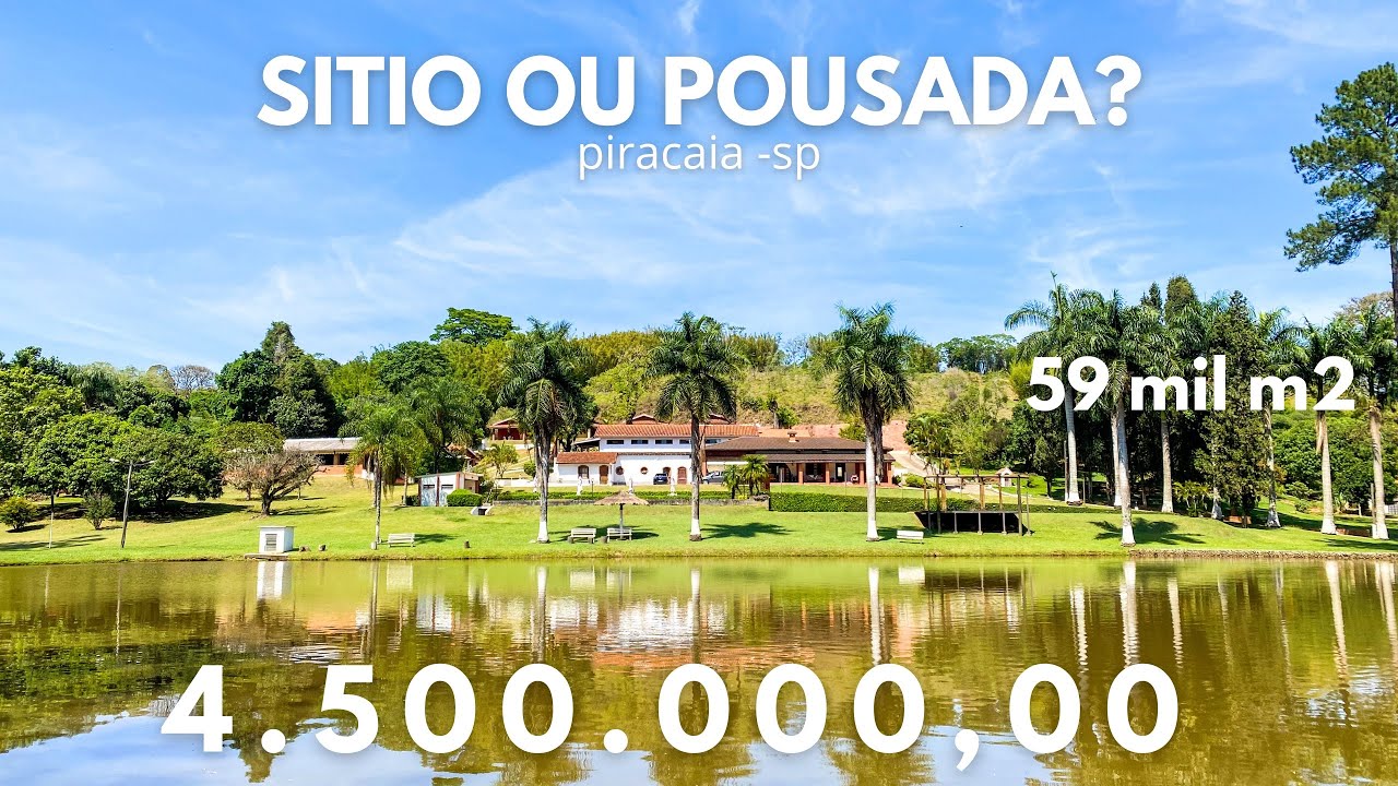 Sítio a venda com lago e potencial para pousada ou hotel fazenda, já com renda, em piracaia-sp