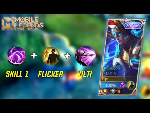 MARTIS COMBO SKILL 1 + FLICKER! GAMEPLAY TOP GLOBAL MARTIS INDONESIA 3000 MATCH - Mobile Legends