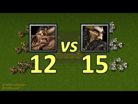 12 Tauren vs 15 Knights - Same Food - WarCraft III Retro Battles