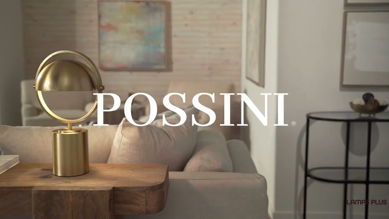 Video 1 Watch A Video About the Possini Euro Tular Brass Dome Modern Mushroom Table Lamp