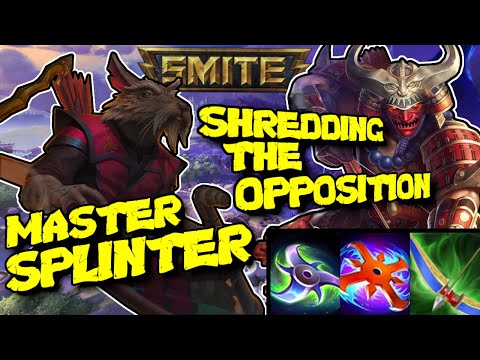 MASTER SPLINTER IS HERE! New TMNT Skin Hachiman Gameplay - Smite Ranked ADC