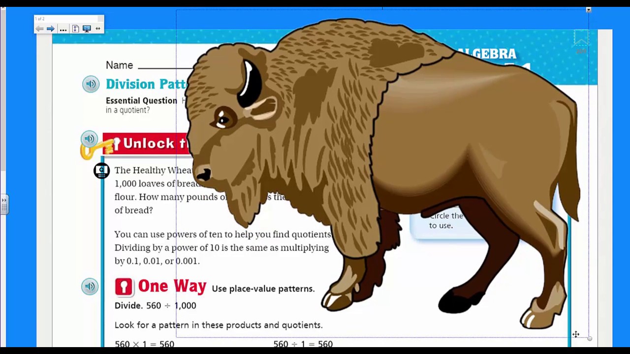Go Math 5th Grade Lesson 5.1 Division Patterns with Decimals