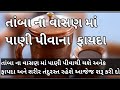 તાંબાના વાસણમાં પાણી પીવાના ફાયદા benefits of copper water tamba na vasan ma rakhela pani na fayda