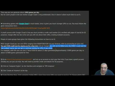 Leela Chess: (Utilizzando risorse Google gratuite) - Come contribuire con partite di allenamento ...