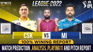 MI vs CSK IPL 2022 59th Match Prediction- 12 May | Chennai vs Mumbai Match Prediction #ipl2022