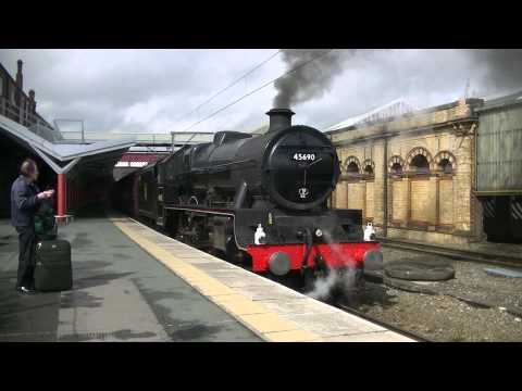 The Salopian Express with 45690 Leander and 47580 at Crewe 28/03/15