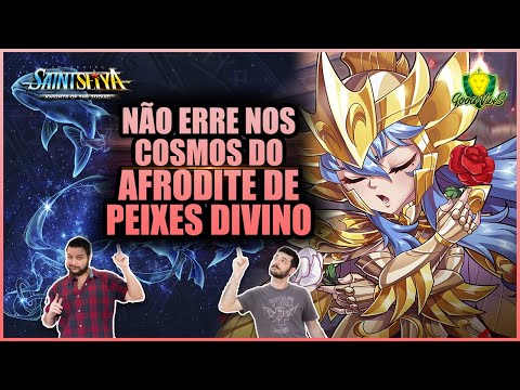 GUIA de COSMOS para o AFRODITE de PEIXES DIVINO! QUAL o MELHOR SET para ele? Saint Seiya Awakening