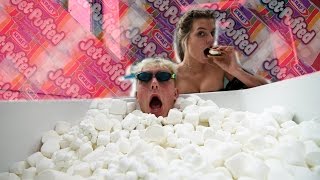 SWIMMING IN MARSHMALLOW POOL