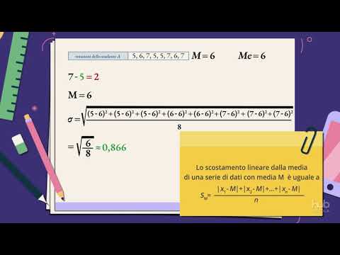 Videotutorial - Campo di variazione, varianza e scarto quadratico medio