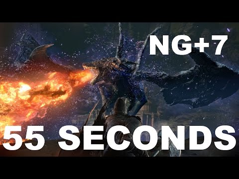 Dark Souls 3 - Darkeater Midir - VERY FAST KILL, 55 SECONDS, SOLO, NO DAMAGE (NG+7)