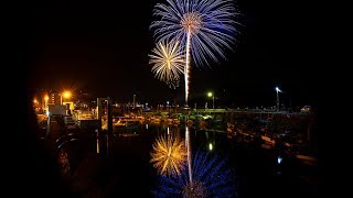 宮島さん協賛 いんのしま水軍花火大会 2019の様子【広島県尾道市因島】