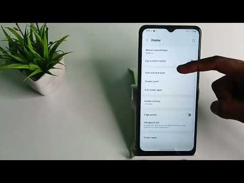 How to default font size in Samsung galaxy A33